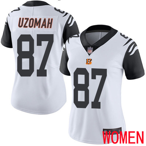 Cincinnati Bengals Limited White Women C J  Uzomah Jersey NFL Footballl #87 Rush Vapor Untouchable->women nfl jersey->Women Jersey